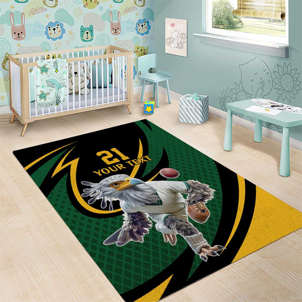 Secretary Bird South Africa Cricket Custom Area Rug Unique Pattern