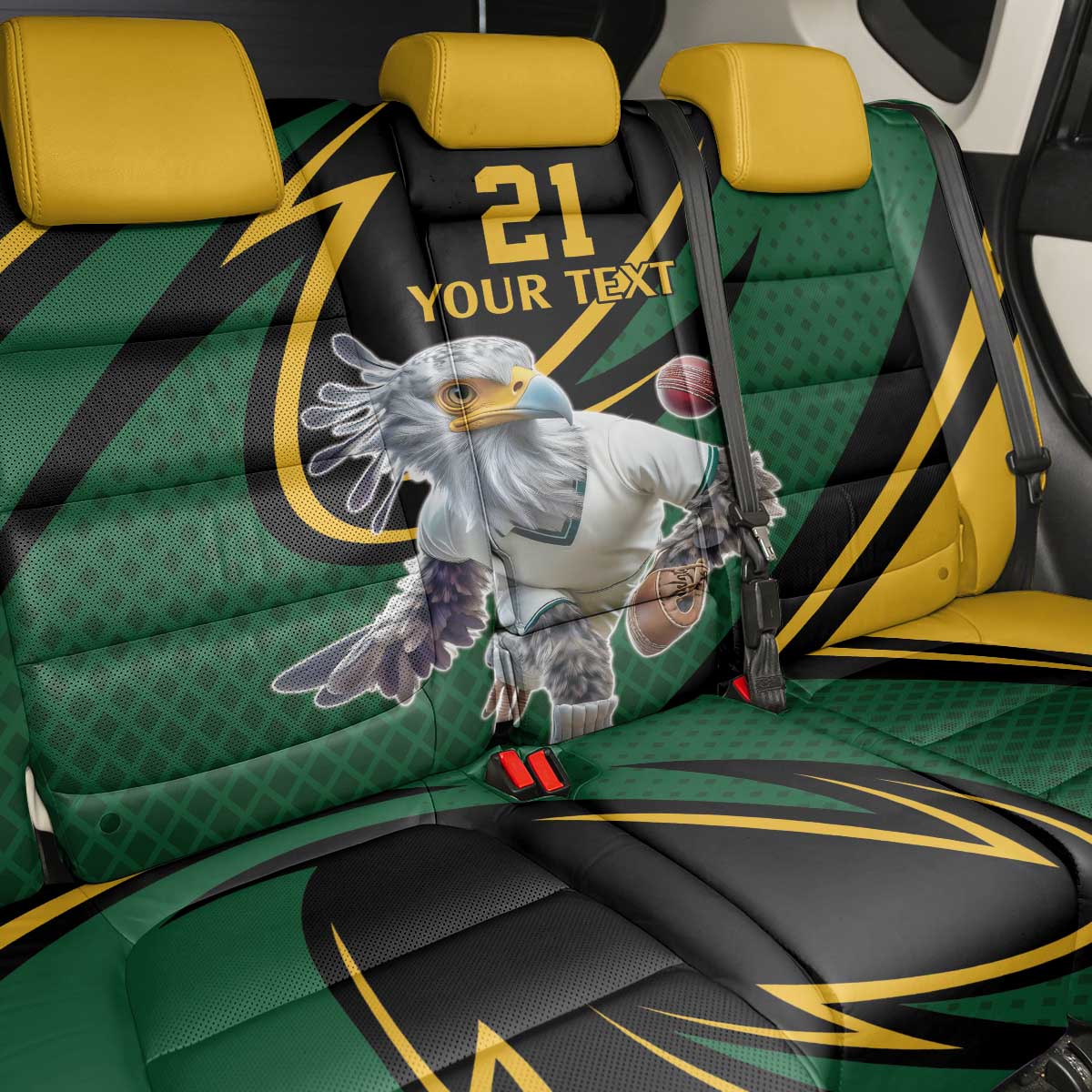 Secretary Bird South Africa Cricket Custom Back Car Seat Cover Unique Pattern