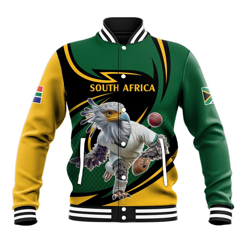 Secretary Bird South Africa Cricket Custom Baseball Jacket Unique Pattern