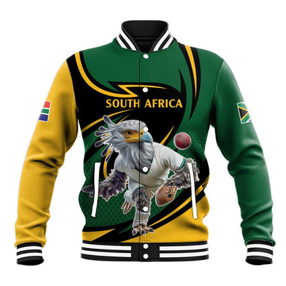 Secretary Bird South Africa Cricket Custom Baseball Jacket Unique Pattern