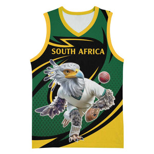 Secretary Bird South Africa Cricket Custom Basketball Jersey Unique Pattern - African Pride