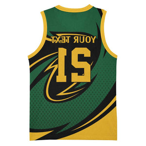 Secretary Bird South Africa Cricket Custom Basketball Jersey Unique Pattern - African Pride