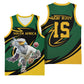 Secretary Bird South Africa Cricket Custom Basketball Jersey Unique Pattern - African Pride