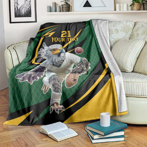 Secretary Bird South Africa Cricket Custom Blanket Unique Pattern
