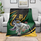 Secretary Bird South Africa Cricket Custom Blanket Unique Pattern
