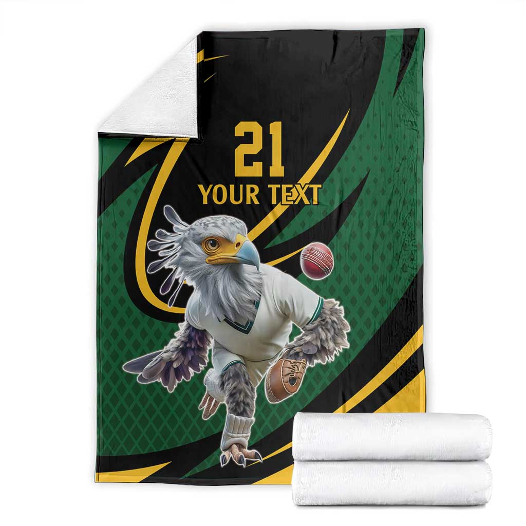 Secretary Bird South Africa Cricket Custom Blanket Unique Pattern
