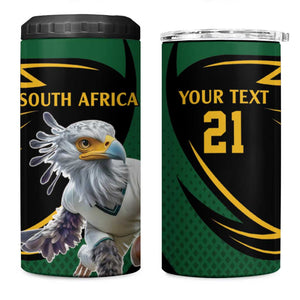 Secretary Bird South Africa Cricket Custom 4 in 1 Can Cooler Tumbler Unique Pattern