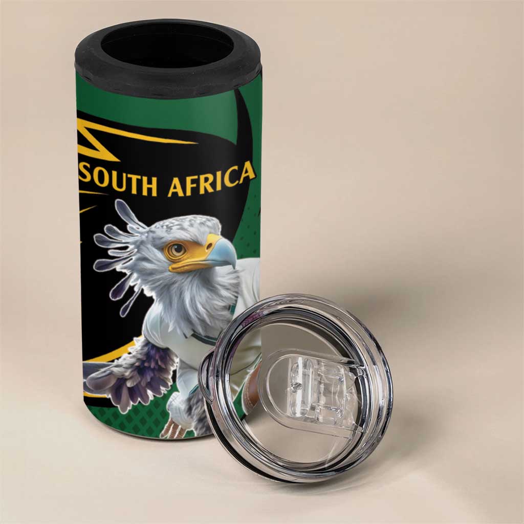 Secretary Bird South Africa Cricket Custom 4 in 1 Can Cooler Tumbler Unique Pattern