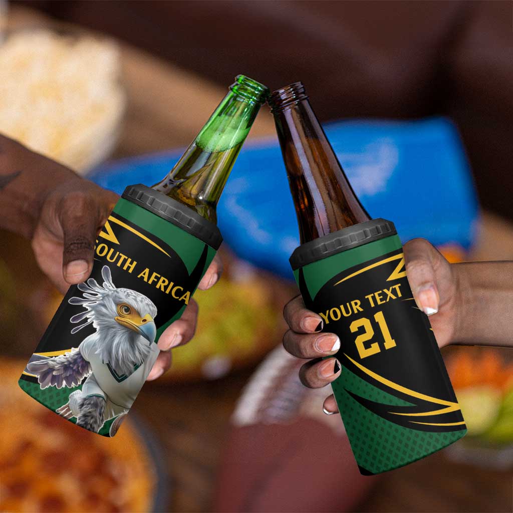 Secretary Bird South Africa Cricket Custom 4 in 1 Can Cooler Tumbler Unique Pattern