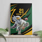 Secretary Bird South Africa Cricket Custom Canvas Wall Art Unique Pattern