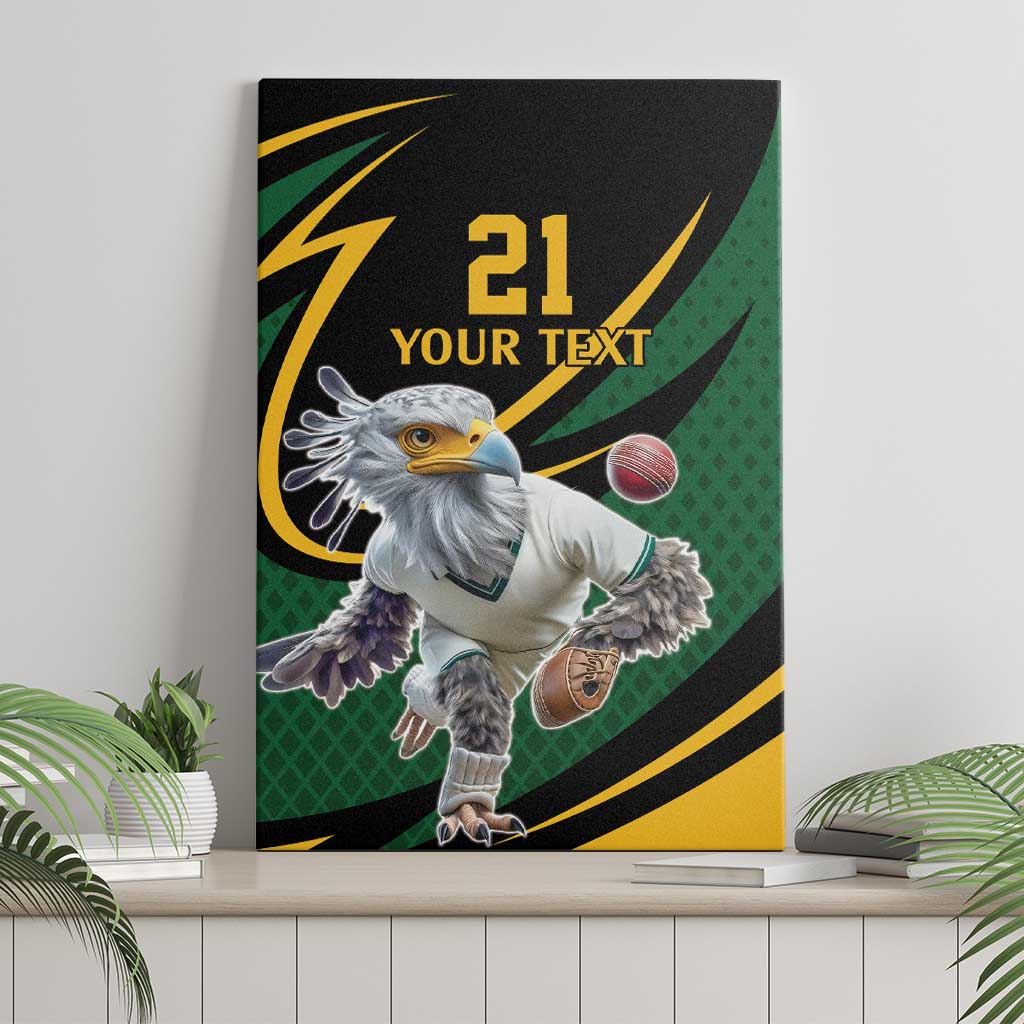 Secretary Bird South Africa Cricket Custom Canvas Wall Art Unique Pattern