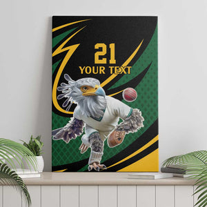 Secretary Bird South Africa Cricket Custom Canvas Wall Art Unique Pattern