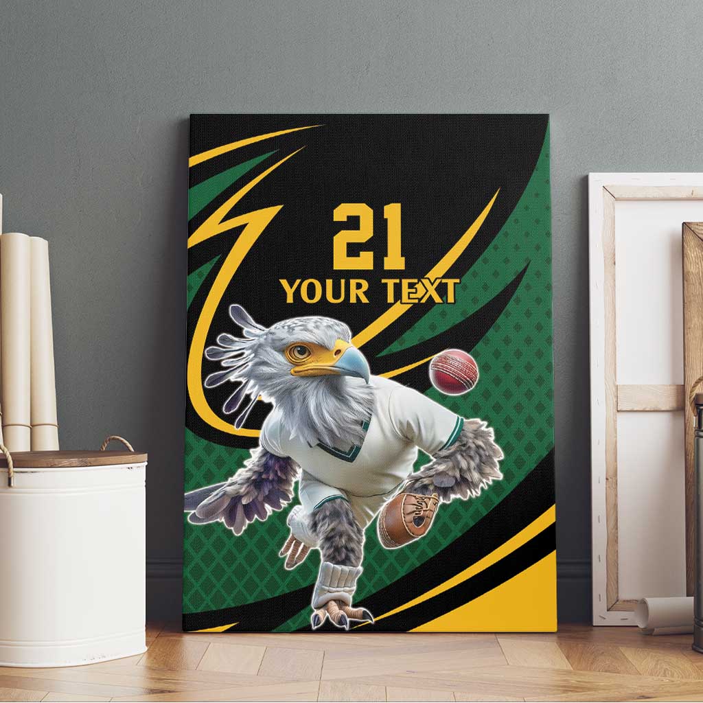 Secretary Bird South Africa Cricket Custom Canvas Wall Art Unique Pattern