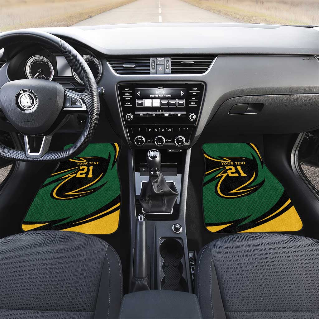 Secretary Bird South Africa Cricket Custom Car Mats Unique Pattern