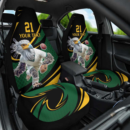 Secretary Bird South Africa Cricket Custom Car Seat Cover Unique Pattern