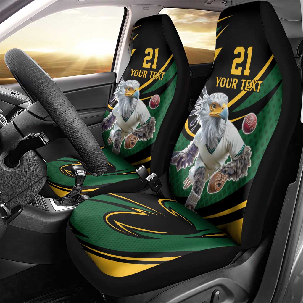 Secretary Bird South Africa Cricket Custom Car Seat Cover Unique Pattern