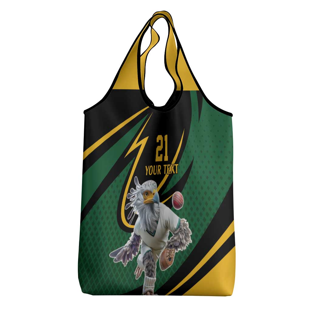 Secretary Bird South Africa Cricket Custom Grocery Bag Unique Pattern