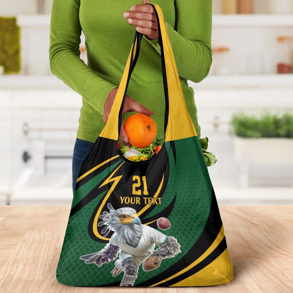 Secretary Bird South Africa Cricket Custom Grocery Bag Unique Pattern