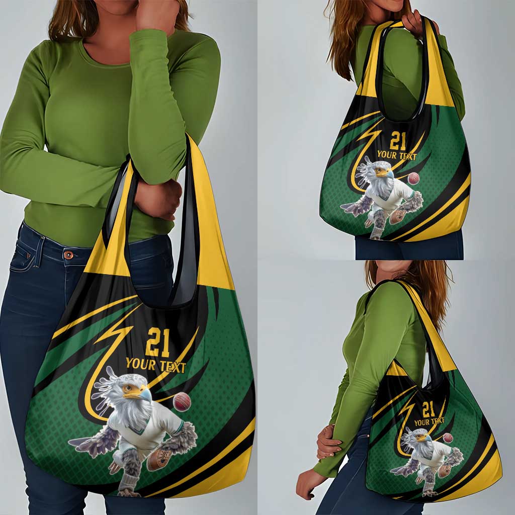 Secretary Bird South Africa Cricket Custom Grocery Bag Unique Pattern