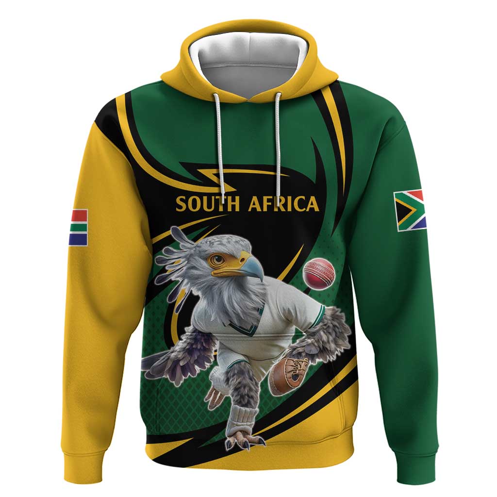Secretary Bird South Africa Cricket Custom Hoodie Unique Pattern