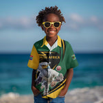 Secretary Bird South Africa Cricket Custom Kid Hawaiian Shirt Unique Pattern