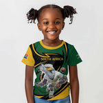 Secretary Bird South Africa Cricket Custom Kid T shirt Unique Pattern