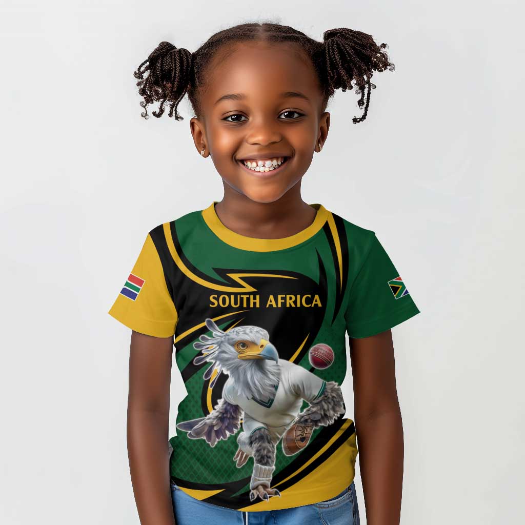 Secretary Bird South Africa Cricket Custom Kid T shirt Unique Pattern