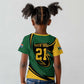 Secretary Bird South Africa Cricket Custom Kid T shirt Unique Pattern