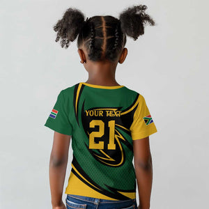 Secretary Bird South Africa Cricket Custom Kid T shirt Unique Pattern
