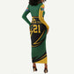 Secretary Bird South Africa Cricket Custom Long Sleeve Bodycon Dress Unique Pattern LT9