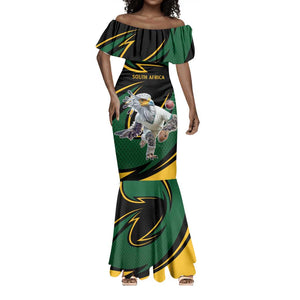 Secretary Bird South Africa Cricket Custom Mermaid Dress Unique Pattern