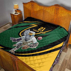 Secretary Bird South Africa Cricket Custom Quilt Unique Pattern