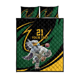 Secretary Bird South Africa Cricket Custom Quilt Bed Set Unique Pattern