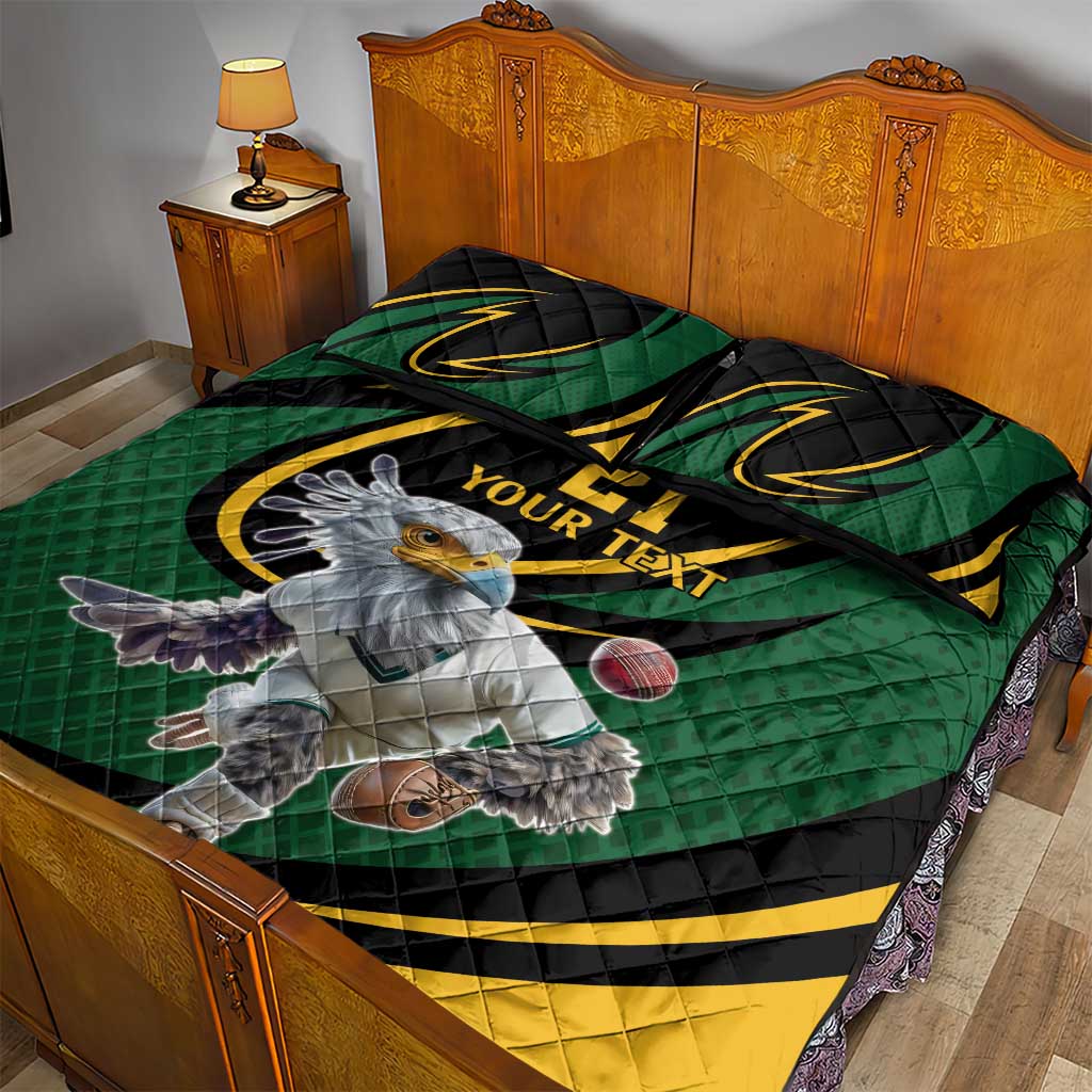 Secretary Bird South Africa Cricket Custom Quilt Bed Set Unique Pattern