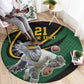 Secretary Bird South Africa Cricket Custom Round Carpet Unique Pattern