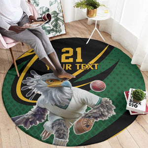 Secretary Bird South Africa Cricket Custom Round Carpet Unique Pattern