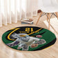 Secretary Bird South Africa Cricket Custom Round Carpet Unique Pattern