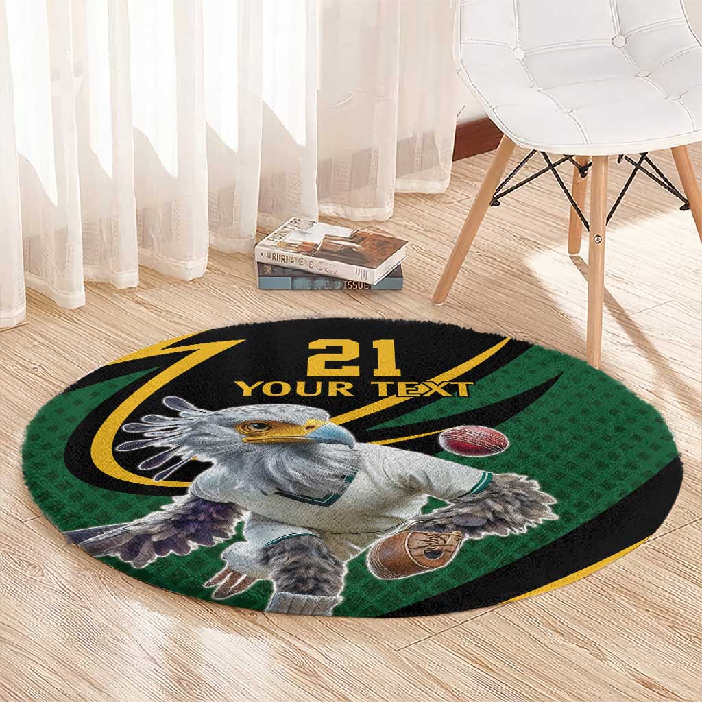 Secretary Bird South Africa Cricket Custom Round Carpet Unique Pattern
