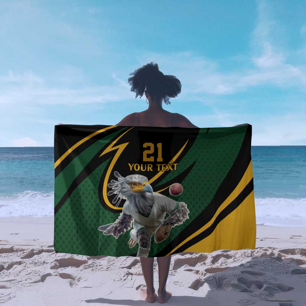 Secretary Bird South Africa Cricket Custom Sarong Unique Pattern