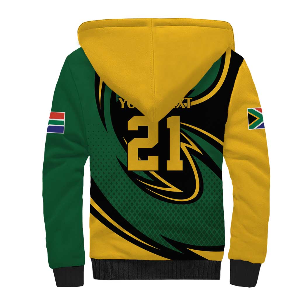Secretary Bird South Africa Cricket Custom Sherpa Hoodie Unique Pattern