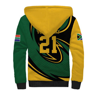 Secretary Bird South Africa Cricket Custom Sherpa Hoodie Unique Pattern