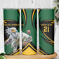 Secretary Bird South Africa Cricket Custom Skinny Tumbler Unique Pattern