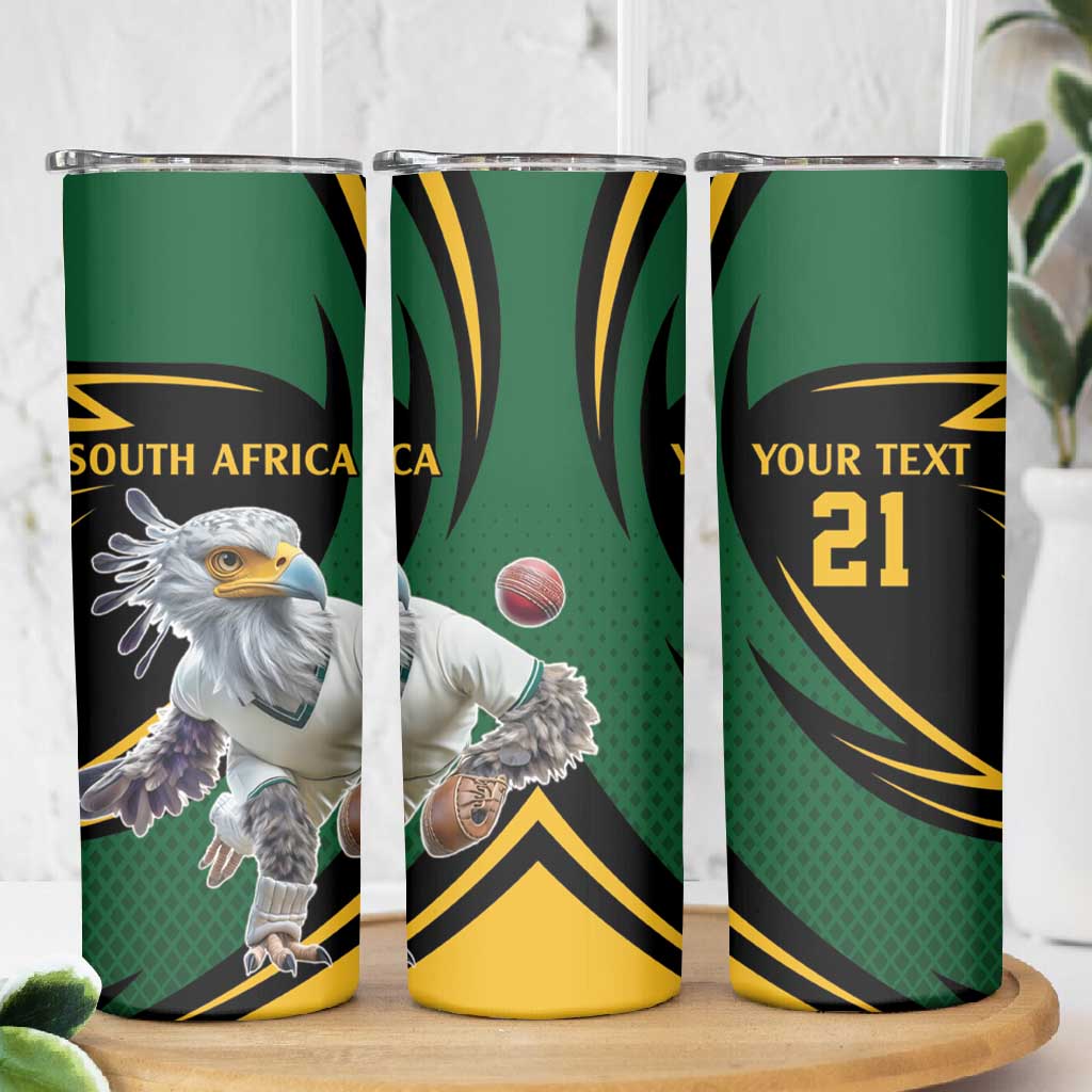 Secretary Bird South Africa Cricket Custom Skinny Tumbler Unique Pattern