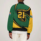 Secretary Bird South Africa Cricket Custom Sleeve Zip Bomber Jacket Unique Pattern