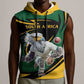 Secretary Bird South Africa Cricket Custom Sleeveless Hoodie Unique Pattern - African Pride