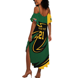 Secretary Bird South Africa Cricket Custom Summer Maxi Dress Unique Pattern