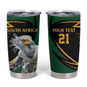 Secretary Bird South Africa Cricket Custom Tumbler Cup Unique Pattern