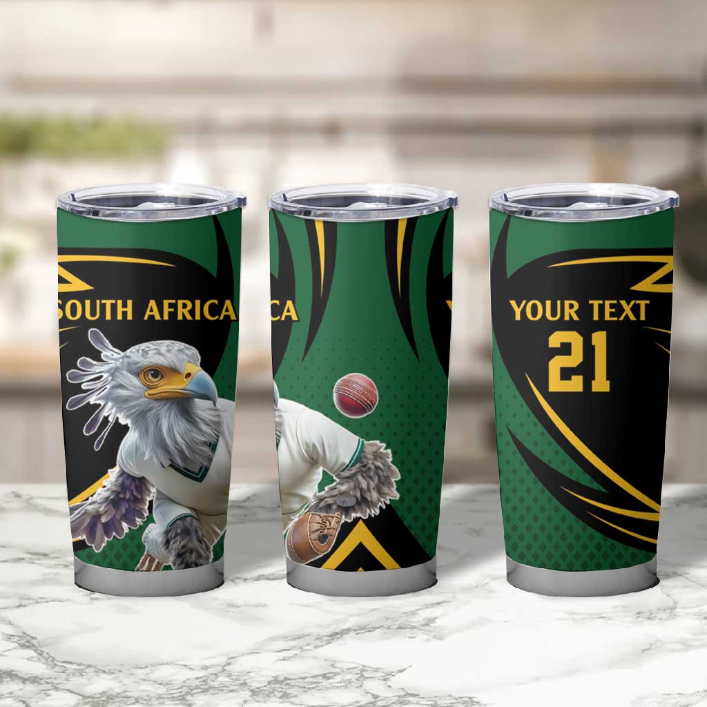 Secretary Bird South Africa Cricket Custom Tumbler Cup Unique Pattern