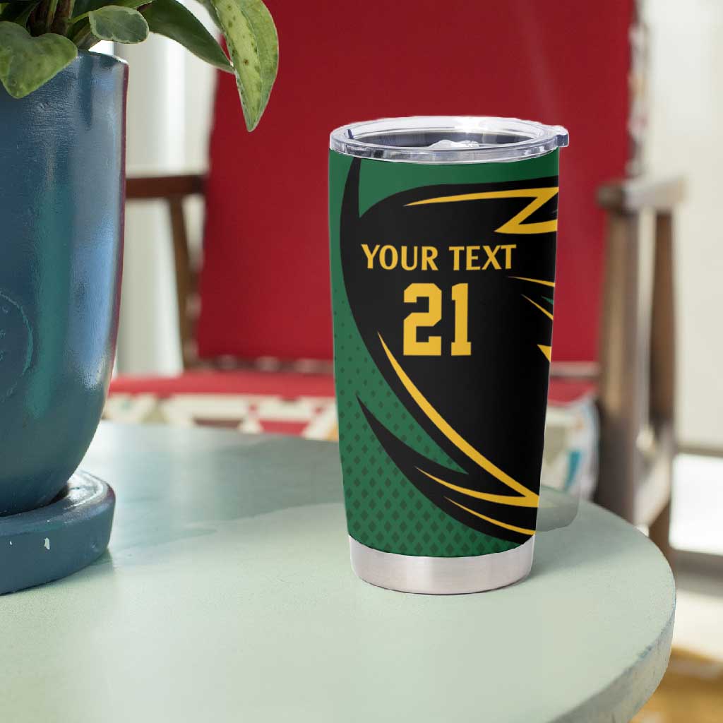 Secretary Bird South Africa Cricket Custom Tumbler Cup Unique Pattern