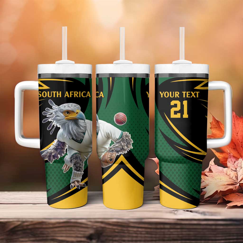 Secretary Bird South Africa Cricket Custom Tumbler With Handle Unique Pattern